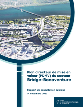 Couverture du rapport - Plan directeur Bridge-Bonaventure