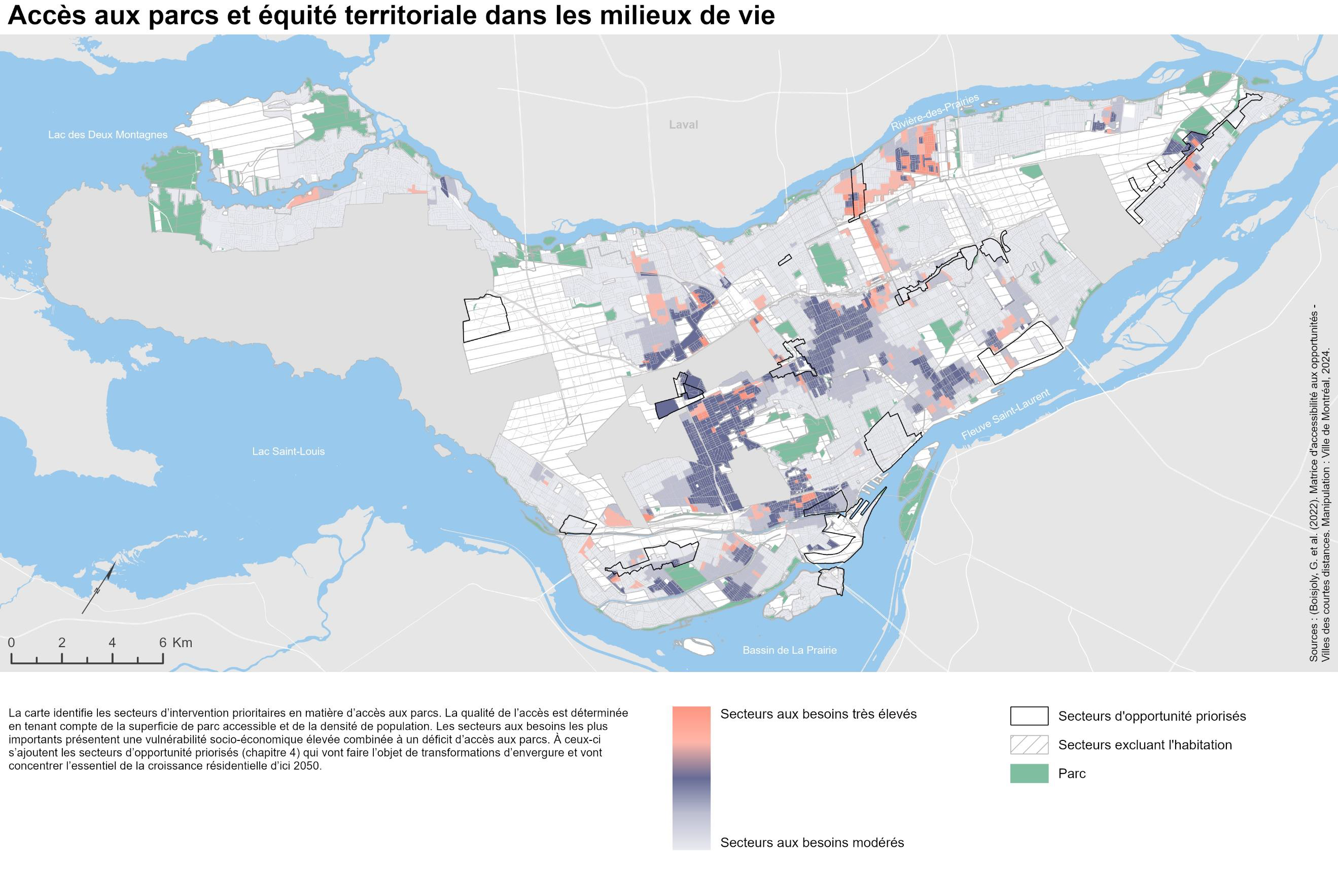 Accès aux parcs et équité territoriale dans les milieux de vie