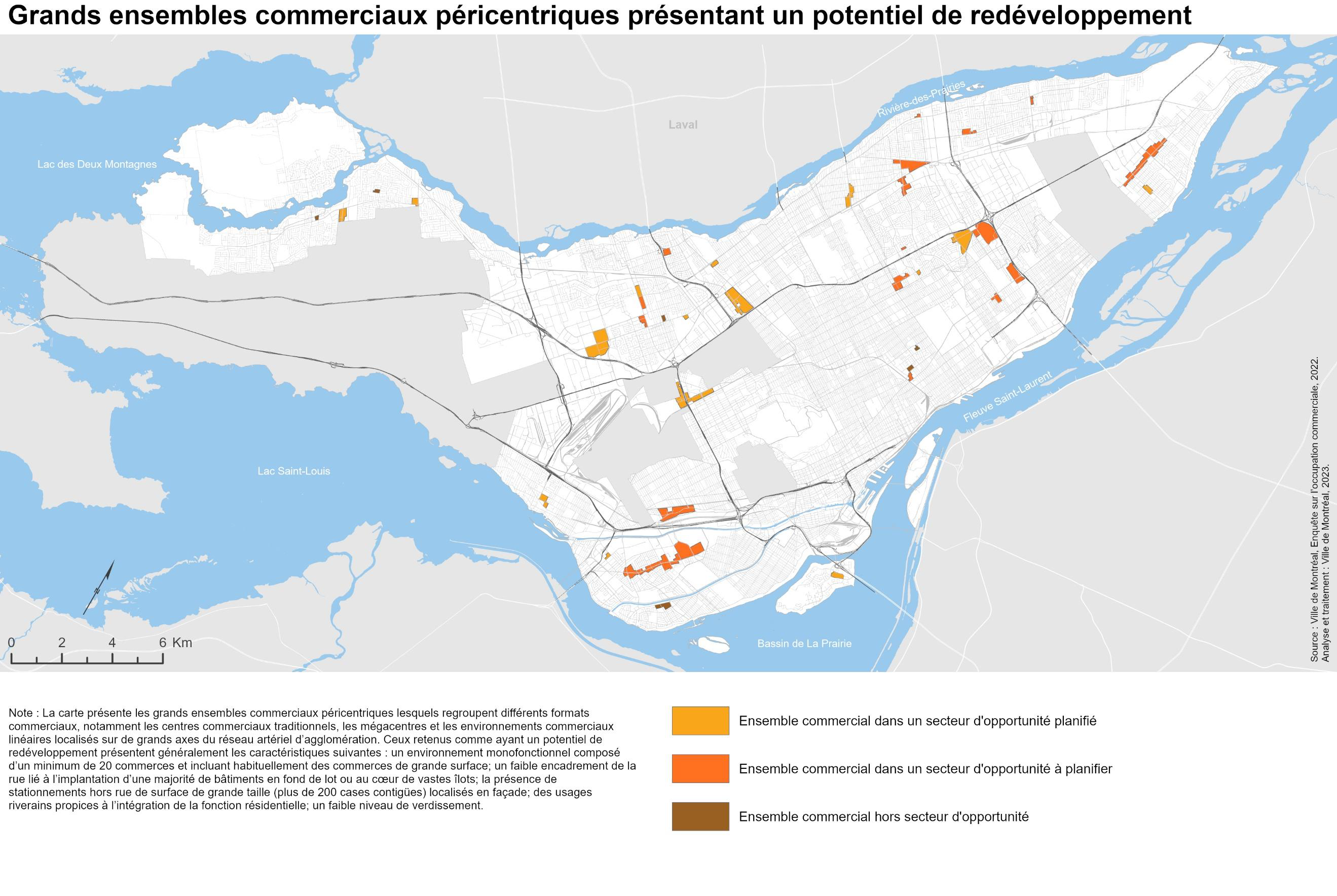 •	Grands ensembles commerciaux péricentriques présentant un potentiel de redéveloppement 